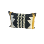 Coussin Lombaire Double Face tissu motif et tissu uni (56x37 cm)