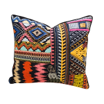 Coussin décoratif Carré Double Face Tissu 'Madurel BERBERIAN COL BLACK' (47*47cm)