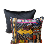 Coussin décoratif Carré Double Face Tissu 'Madurel BERBERIAN COL BLACK' (47*47cm)