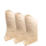 Coussin Carré Cosy en Tissu Bouclette Beige Clair (53x49 cm)
