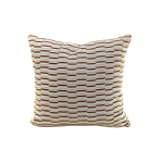 Coussin carrée en Jute & Coton, Motif Géométrique Texturé (50x50 cm)