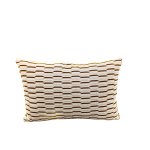 Coussin Rectangulaire 'Caldo' en Jute & Coton, Motif Géométrique Texturé (52x33 cm)