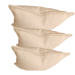 Coussin Carré Cosy en Tissu Bouclette Beige Clair (50x45 cm)