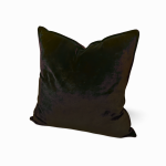 Coussin Carré Luxe en Velours Noir Profond (50x50 cm)